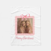 Personalized Family Photo Merry Christmas Blanket Fleecedecke (Vorderseite)
