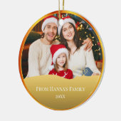 Personalized Family Photo & Merry Christmas Keramik Ornament (Links)