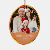 Personalized Family Photo & Merry Christmas Keramik Ornament (Rechts)