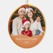 Personalized Family Photo & Merry Christmas Keramik Ornament (Links)