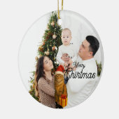 Personalized Family Photo Ornament with Cat (Links)