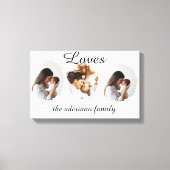Personalized Family Photo Poster – Custom Name  Leinwanddruck (Vorderseite)