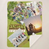 Personalized Family Photo Sherpa Blanket Sherpadecke (Vorderseite)