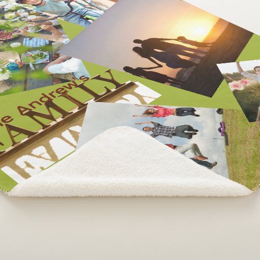 Personalized Family Photo Sherpa Blanket Sherpadecke (3/4)