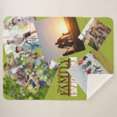 Personalized Family Photo Sherpa Blanket Sherpadecke (Vorderseite (Horizontal))