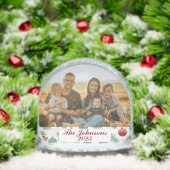 Personalized Family Photo Snow Globe Custom Name Schneekugeln (Weihnachten)
