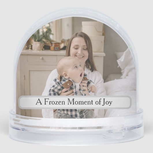 Personalized Family Photo Snow Globe Schneekugeln (Rückseite)