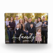 Personalized Family Photo Text Script Photo Block (Vorderseite)
