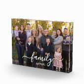 Personalized Family Photo Text Script Photo Block (Rechts)