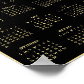 Personalized Family Photo Yearly 2026 Calendar Poster (Ecke)