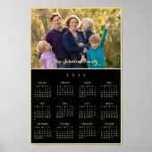 Personalized Family Photo Yearly 2026 Calendar Poster (Vorne)