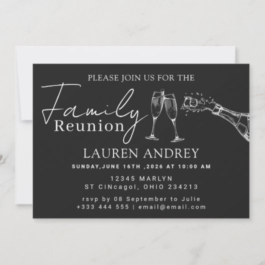 Personalized Family Reunion Party Invitation Einladung (Vorderseite)
