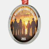 Personalized Family Reunion Photo 2025 Christmas Ornament Aus Metall (Links)
