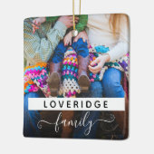 Personalized Family Surname Custom Foto Christmas Keramikornament (Links)