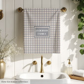 Personalized Family Towels Elegant Plaid Design Badhandtuch Set
