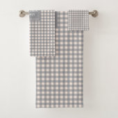 Personalized Family Towels Elegant Plaid Design Badhandtuch Set (Insitu)