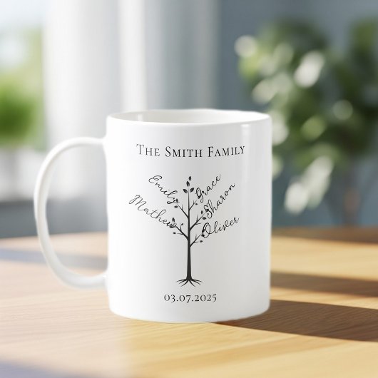 Personalized Family Tree Mug | Custom Name Tree  Kaffeetasse
