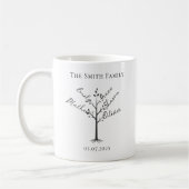 Personalized Family Tree Mug | Custom Name Tree Kaffeetasse (Links)