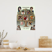 Personalized Family Tree Photo Wall Scroll Poster (Küche)