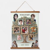 Personalized Family Tree Photo Wall Scroll Wandteppich Mit Holzrahmen (Vorderseite)