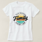 Personalized Family Vacation; Custom Summer Sunset T-Shirt (Design vorne)