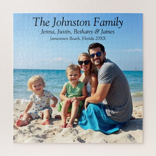 Personalized Family Vacation Photos  Puzzle (Vertikal)