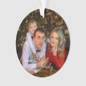Personalized FamilyPhoto ChristmasAcrylic Ornament (Vorderseite)
