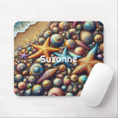 Personalized fantasy seashore Mousepad (Mit Mouse)