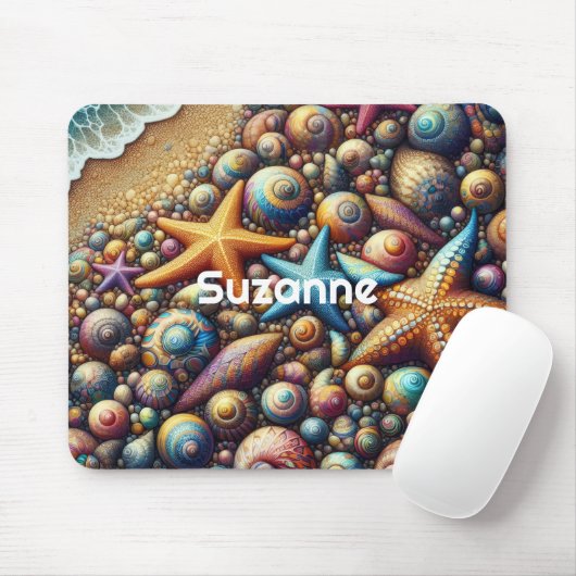 Personalized fantasy seashore Mousepad (Mit Mouse)