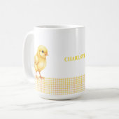 Personalized Farm Animal Mug – Cute Chick Design Kaffeetasse (Vorderseite Links)