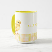 Personalized Farm Animal Mug – Cute Chick Design Tasse (Vorderseite Links)