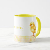 Personalized Farm Animal Mug – Cute Chick Design Tasse (VorderseiteRechts)