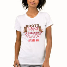 Personalized  Farmer Cowgirl Valentine Tee