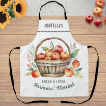 Personalized Farmers Market Rustic Apples Kitchen