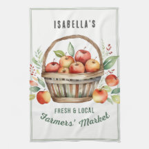 Personalized Farmers Market Rustic Country Apples