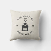 Personalized Farmhouse Barn Family Name Kissen (Rückseite)