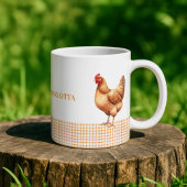 Personalized Farmhouse Hen Name Mug Kaffeetasse