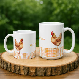 Personalized Farmhouse Hen Name Mug Kaffeetasse