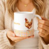 Personalized Farmhouse Hen Name Mug Kaffeetasse