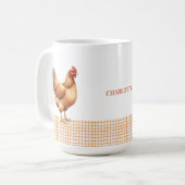 Personalized Farmhouse Hen Name Mug Kaffeetasse (Vorderseite Links)
