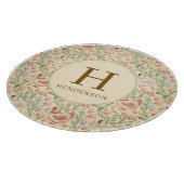 Personalized Farmhouse Monogram Glass Board Schneidebrett (Ecke)