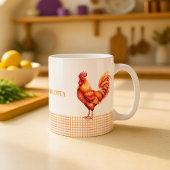 Personalized Farmhouse Rooster Name Mug Kaffeetasse