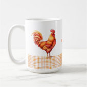 Personalized Farmhouse Rooster Name Mug Kaffeetasse (Links)