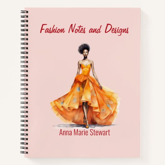 Personalized Fashion Sketch Book Notizblock (Vorderseite)