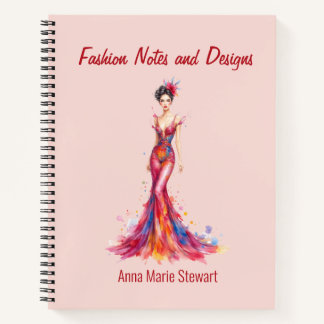 Personalized Fashion Sketch Book Notizblock