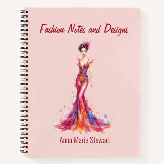Personalized Fashion Sketch Book Notizblock (Vorderseite)