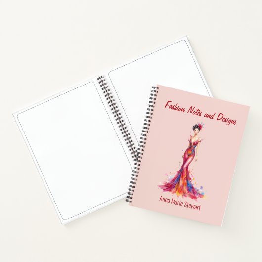 Personalized Fashion Sketch Book Notizblock (Innenseite)