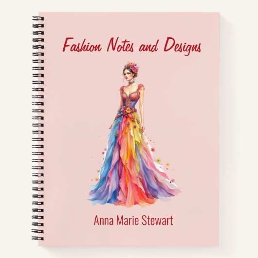 Personalized Fashion Sketch Book Notizblock (Vorderseite)