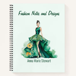 Personalized Fashion Sketch Book Notizblock