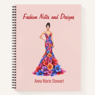 Personalized Fashion Sketch Book Notizblock